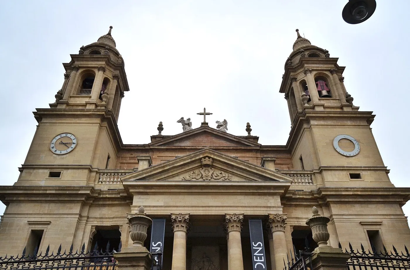 Cathedral façade in Pamplona
