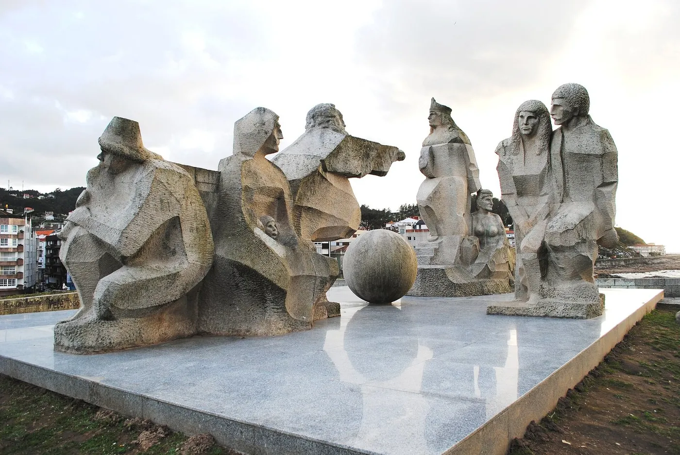 Monument in Baiona